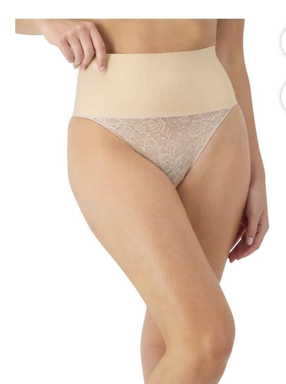 Maidenform Women's Shapewear Tame Your Tummy Lace Shaping Thong Size 3XL
